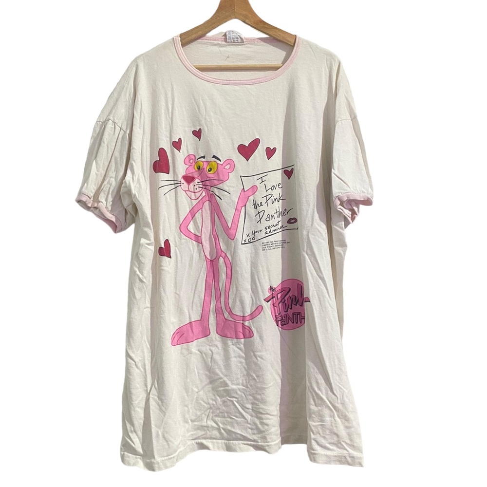 Vintage 90s I Love The Pink Panther College Ware USA Secret Admire Heart Shirt